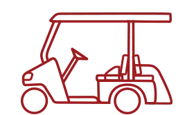 (EXTENDED ROOF) 4 PASSENGER GOLF CART W/ REAR SEAT 